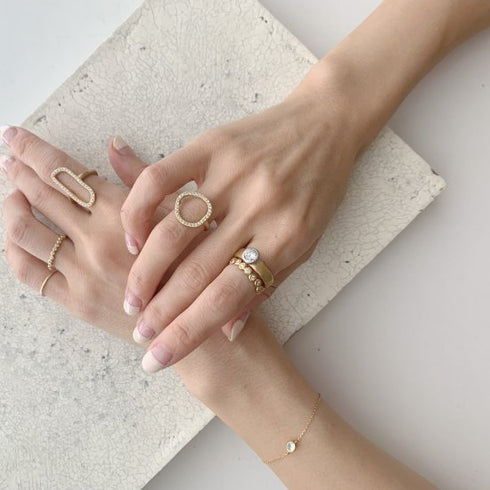 N°14 K18arm luxe combination ring